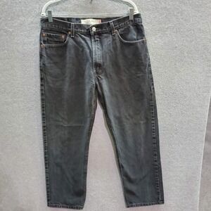 VINTAGE Levi's 505 Men Jeans 36x32 Black Y2K Denim Straight Pockets Mid Rise